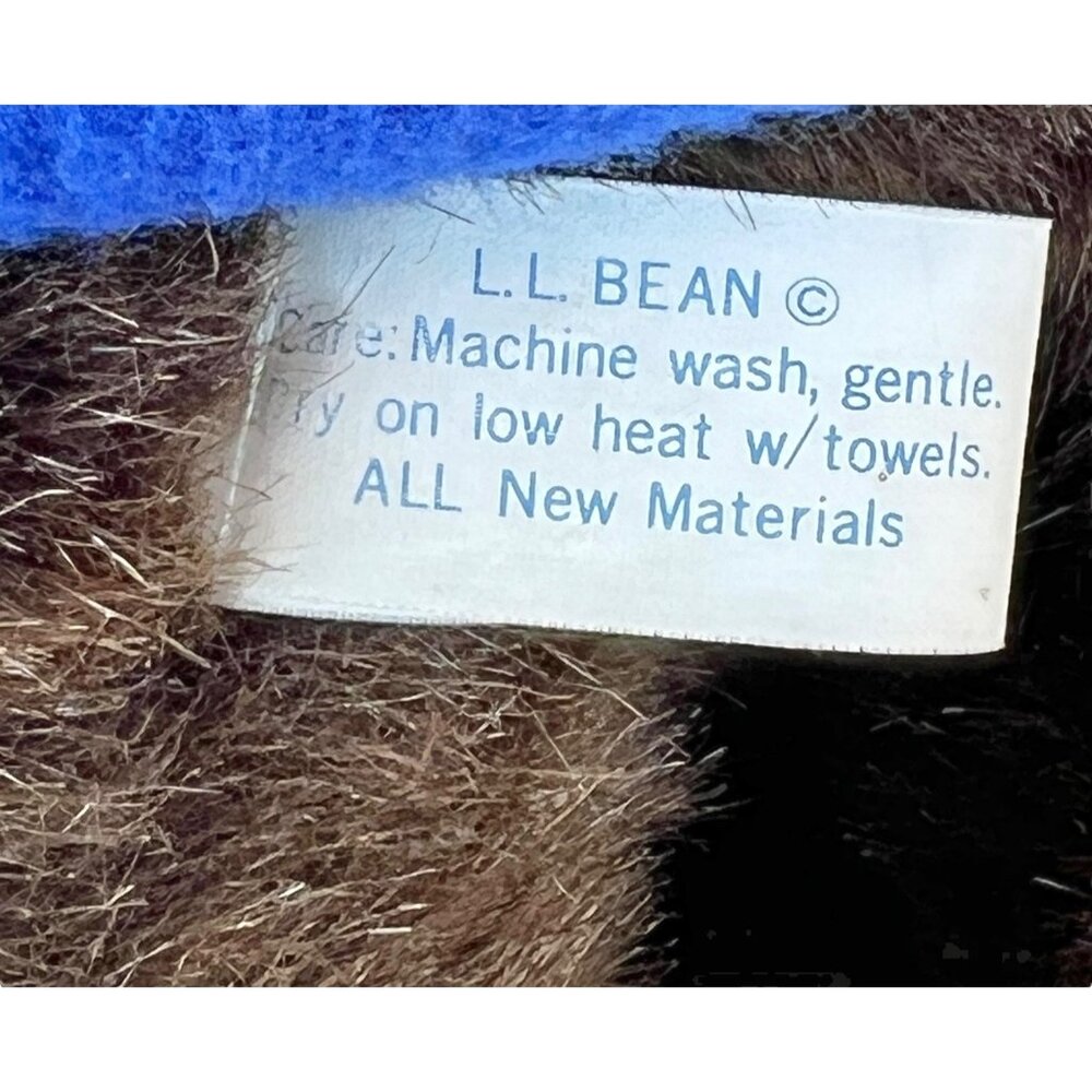 L.L. Bean Plush Bear 17" With Blue Fleece Jacket By Douglas Co Polyester Fibers - Picture 4 of 11